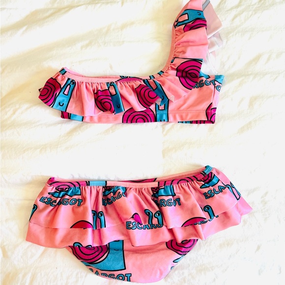 HUGO LOVES TIKI Kids bathing suit size 8 PINK - Picture 2 of 3